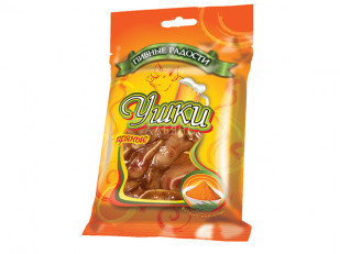 Колбаски МИНИ со вкусом аджики с/к (100 гр): Уши свиные пряные 