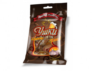 Колбаски МИНИ со вкусом аджики с/к (100 гр): Уши свиные с чесноком 