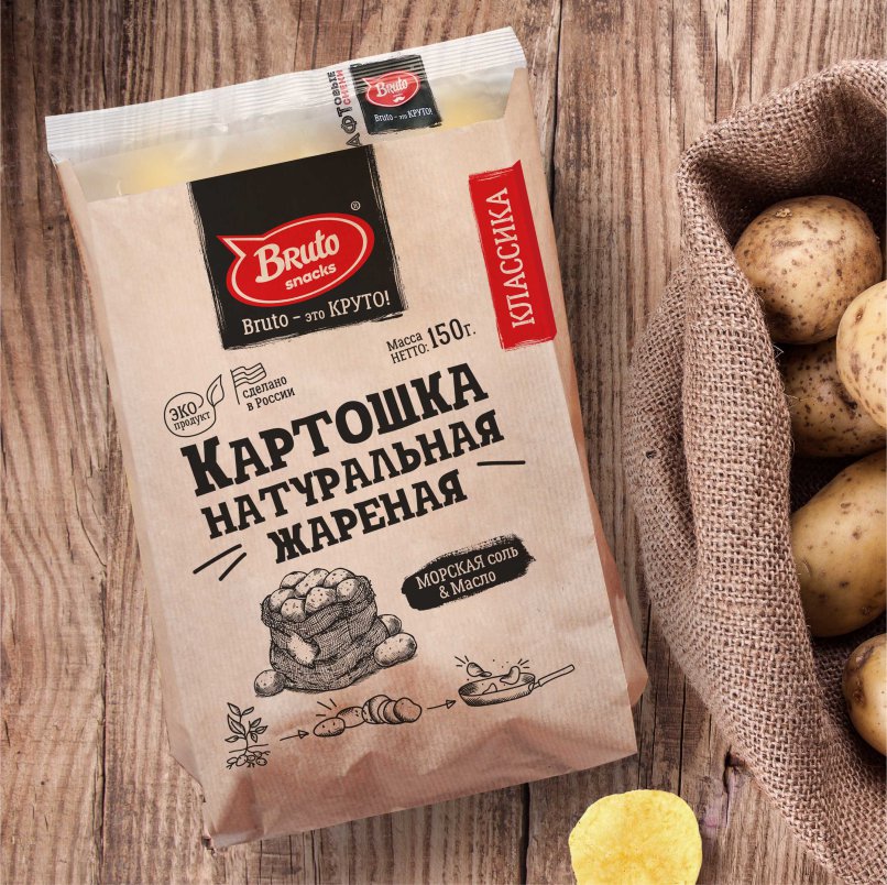 Картофель «Бруто» с солью 130 гр. в Северске